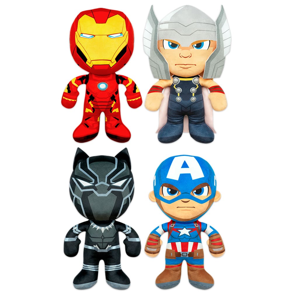 marvel avengers Plushies. Iron-Man, Thor, Black panther and Captain America